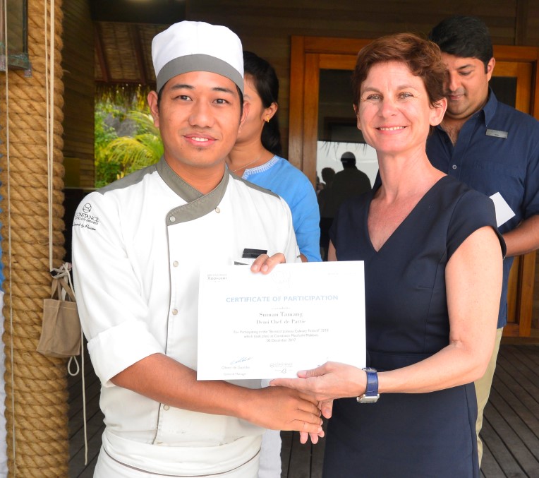 Sasha with Suman Tamang at Constance Moofushi